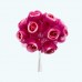 2.5" Diameter Stain Organza Flower 12X12 | Fuchsia 2.5" Diameter Stain Organza Flower 12X12 | Fuchsia